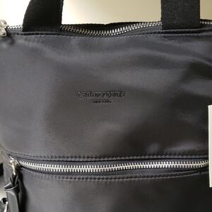 Cynthia Rowley Black Nylon Backpack Tote with Front Zip Pocket